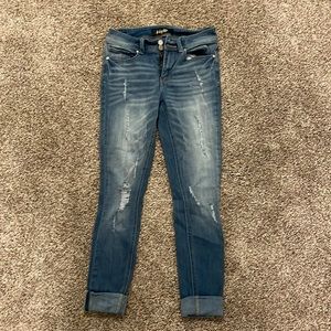 IndigoRein juniors size 7 skinny cropped jeans